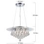 Bestier Modern Pendant Crystal Raindrop Chandelier Lighting LED Ceiling Light Fixture Lamp for Dining Room Bathroom Bedroom Livingroom G9 LED Bulbs Required Diameter 17.7 inch Height 7.5 in