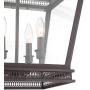 James Bronze Foyer Pendant Chandelier 15 3/4'' Wide Farmhouse Rustic Lantern Clear Glass 4-Light Fixture for Dining Room House Kitchen Island Entryway Bedroom - Franklin Iron Works