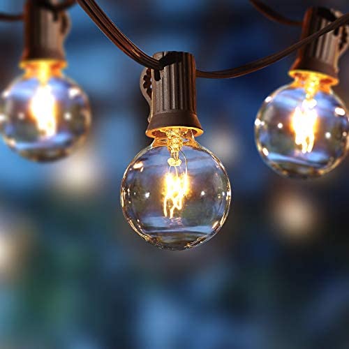 Hixidion Outdoor String Lights 60ft Globe Patio Lights with Great Waterproof Stand-UL Listed and Warm White (6 Spare) Edison Glass Bulb,for Backyard Lights, Bistro Lights,Cafe patip Lights,Porch