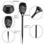 T-mark Solar Lights Outdoor, Waterproof Flickering Flames Torches Lights Outdoor Solar Spotlights Landscape Decoration Lighting Dusk to Dawn Auto On/Off Security Torch Light for Patio Driveway, 6 Pack