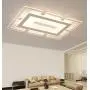 LITFAD Rectangular LED Flush Light Minimalist Acrylic Ultrathin Ceiling Lamp 35.5'' Length, Modern Pandent Light for Dinning Room Bedroom Living Room, Warm Light