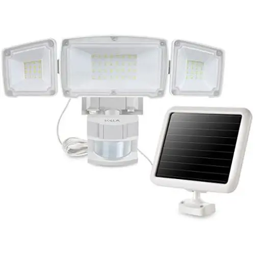 Solar Motion Sensor Security Light, Outdoor Flood Light, 1500LM 5000K, IP65 Waterproof, 3 Adjustable Heads Light with 2 Modes Automatic and Permanent on, for Backyards, Patios, Garages, Entryways Solar Motion Sensor Security Light, Outdoor Flood Light, 1500LM 5000K, IP65 Waterproof, 3 Adjustable Heads Light with 2 Modes Automatic and Permanent on, for Backyards, Patios, Garages, Entryways