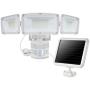Solar Motion Sensor Security Light, Outdoor Flood Light, 1500LM 5000K, IP65 Waterproof, 3 Adjustable Heads Light with 2 Modes Automatic and Permanent on, for Backyards, Patios, Garages, Entryways