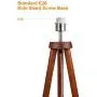 LEPOWER Wood Tripod Floor Lamp, Mid Century Standing Lamp, Flaxen Lamp Shade with E26 Lamp Base, Modern Design Floor Reading Lamp for Living Room Bedroom, Study Room and Office