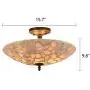 Tiffany Ceiling Lights, Artzone Handcrafted Tiffany Ceiling Light Fixture, Ceiling Flush Mount Light for Foyer, Living Room, Dining Room, Bedroom, Bathroom - 16'' Natural Stone Lampshade
