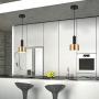 Lywins E26 Modern Black Gold Nordic Pendant Light Fixtures Hanging Lights for Kitchen Island Cafe Bar Dining Room Decor Lighting