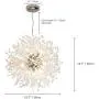 Dellemade Modern Sputnik Chandelier, DD00906N 12-Lights Fireworks Pendant Light,Silver Crystal Ceiling Light Fixture for Bedroom,Living Room,Dining Room