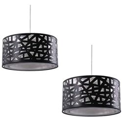 Lightinthebox Pendant Lights Modern Contemporary Hanging Lighting for Dining Room Kitchen Living Room Metal (Black) (2PC)