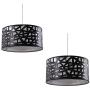 Lightinthebox Pendant Lights Modern Contemporary Hanging Lighting for Dining Room Kitchen Living Room Metal (Black) (2PC)