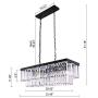 Wellmet 9-Light Crystal Chandelier 34.5 inch, Contemporary Modern Chandeliers Adjustable for Living Room, Dining Room, Pool Table Light, Kitchen Island Lighting