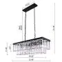 Wellmet 9-Light Crystal Chandelier 34.5 inch, Contemporary Modern Chandeliers Adjustable for Living Room, Dining Room, Pool Table Light, Kitchen Island Lighting