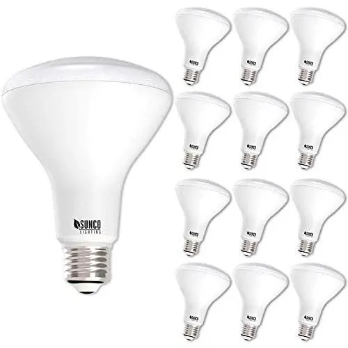 Sunco Lighting 12 Pack BR30 LED Bulb 11W=65W, 3000K Warm White, 850 LM, E26 Base, Dimmable, Indoor Flood Light for Cans - UL & Energy Star