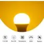 LOHAS Yellow LED Bug Light Bulb, Amber Yellow Bug Outdoor Porch Lights, A19 Dusk to Dawn Sensor Bug Light 40W Equivalent, E26 Security Auto On/Off LED Bulb, 500LM Yellow Bulbs for Bug Outdoor, 4Pack