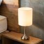 Modern Bedside Table Lamps, Desk Lamps Brushed Nickel Nightstand Lamps with White Fabric Shades for Living Room Family Bedroom Bedside Office(Set of 2) Modern Bedside Table Lamps, Desk Lamps Brushed Nickel Nightstand Lamps with White Fabric Shades for Living Room Family Bedroom Bedside Office(Set of 2)