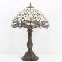 Tiffany Lamp Cream Stained Glass Crystal Bead Dragonfly Table Light W12H18 Inch S139 WERFACTORY Lamps Parent Friend Lover Living Room Bedroom Coffee Bar Study Office Desk Bedside Antique Craft Gifts