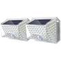 Solar Wall Lights Outdoor Motion Sensor, Waterproof 90 LED Security Lights Wireless 3 Optional Modes Solar Powered Lights Path Lights Patio Lights Fence Lights for Garden Patio Yard Garage (2 Pack)