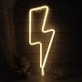 Lightning Bolt Neon Signs Lights for Bedroom Battery or USB Powered Warm White Art LED Decorative Lights with Base Night Lights Indoor for Living Room Office Christmas Party Decoration