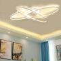 Living Room LED Ceiling Lights Dimmable Light Fixtures Ceiling Flush Mount with Remote Control Ceiling Lighting, Modern Chic Oval Design Chandelier for Bedroom Dining Room Kitchen Lamp (White)