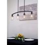 Kira Home Rayne 33'' 4-Light Modern Farmhouse Arched Island Light, Seeded Glass Shades + Black Finish