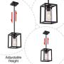 VINLUZ 1 Light Mini Classic Black Farmhouse Glass Pendant Lighting Metal Hanging Fixture with Clear Glass Shade for Entryway Dining Room Kitchen Foyer Corrider VINLUZ 1 Light Mini Classic Black Farmhouse Glass Pendant Lighting Metal Hanging Fixture with Clear Glass Shade for Entryway Dining Room Kitchen Foyer Corrider