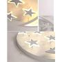 Creative LED Flush Mount Ceiling Light, CraftThink Acrylic Chandeliers Moon Star Shape Lighting for Living Room Bedroom Kids Room (Color: Warm light, Size: 16inch)
