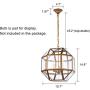 Foyer Lantern Pendant Lighting Fixture with Clear Glass, A1A9 3-Light Chandelier LED Hanging Ceiling Light for Farmhouse, Dining Room, Kitchen, Hallway, D16 H15 Max Chain 45 (Antique Brass)