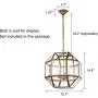 Foyer Lantern Pendant Lighting Fixture with Clear Glass, A1A9 3-Light Chandelier LED Hanging Ceiling Light for Farmhouse, Dining Room, Kitchen, Hallway, D16 H15 Max Chain 45 (Antique Brass)
