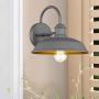 Odeums Farmhouse Barn Lights, Outdoor Wall Lights, Exterior Wall Lamps, Industrial Wall Lighting Fixture, Wall Mount Light in Gray Finish with Copper Interior (Gray, 1 Pack)