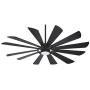 Minka Aire F870L-TCL Windmolen - 65 Inch Outdoor Smart Ceiling Fan with Light Kit, Textured Coal Finish with Textured Coal Blade Finish