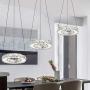 Arxeel Modern Crystal Chandelier, Contemporary Led Ceiling Lights Fixtures Pendant Lighting for Living Room Bedroom Restaurant Porch Dining Room (one Ring, Dia 7.87'')