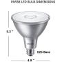 Philips LED Indoor/Outdoor Classic Glass Non-Dimmable PAR38 40-Degree Flood Light Bulb: 850-Lumen, 3000-Kelvin, 11-Watt (90-Watt Equivalent), E26 Base, Bright White, 8-Pack