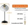 KRASTY Modern Industrial Adjustable Metal Bedside Lamp Farmhouse Living Room Bedroom Office Nightstand Black Table Lamp, Desk Lamp for Kid Eye-Caring Study Reading