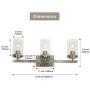 BONLICHT 3-Light Vanity Lighting Modern 3 Light Brushed Nickel Hallway Wall Sconce with Clear Glass Shade ,Industrial Bathroom Light Fixtures Over Mirror Wall Lamp for Kitchen Foyer Dressing Table