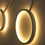 LITFAD Sputnik LED Flush Mount Ceiling Light Fixture with Ring Shade Post Modern Silicon Gel Ceiling Lamp Wall Light Fixtures in Black for Dinning Room Bedroom Living Room - Warm Light