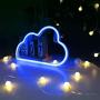 MYGOTO Blue Cloud Neon Light Wall Decor Neon Signs for Bedroom Kids with Table Stand Battery and USB Powered Night Light Home Decoration Bedroom Party Decoration (Blue Cloud)