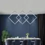 SUNMOO LED Modern Chandelier Pendant Lighting Dimmable Led Hanging Pendant Light for Dining Room Kitchen Bedroom Living Room 84W 6000K Cool Light (Silver) SUNMOO LED Modern Chandelier Pendant Lighting Dimmable Led Hanging Pendant Light for Dining Room Kitchen Bedroom Living Room 84W 6000K Cool Light (Silver)