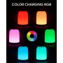 AUKEY Bedside Table Lamp, Night Light for Bedrooms with Rechargeable Internal Battery Dimmable 3000K-6500K Warm White Light & Color Changing RGB