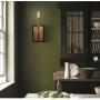 MOTINI 1-Light Gold Wall Sconces Black and Brushed Brass Finish Single Vanity Light for Bathroom, Bedroom, Kitchen, Living Room Fixture Wall Lighting, E12 Candelabra Sconces