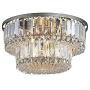 Saint Mossi Chandelier Modern K9 Crystal Raindrop Chandelier Lighting Flush Mount LED Ceiling Light Fixture Pendant Lamp for Dining Room Bathroom Bedroom Livingroom 5 G9 Bulbs Required H9'' X D16''