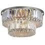 Saint Mossi Chandelier Modern K9 Crystal Raindrop Chandelier Lighting Flush Mount LED Ceiling Light Fixture Pendant Lamp for Dining Room Bathroom Bedroom Livingroom 5 G9 Bulbs Required H9'' X D16''