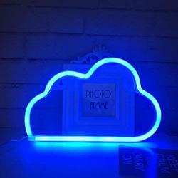 Cute Blue Neon Light,LED Cloud Sign Shaped Decor Light,Marquee Signs/Wall Decor for Christmas,Birthday Party,Kids Room, Living Room, Wedding Party Decor(Blue)