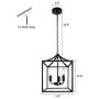 3-Light Black Farmhouse Pendant Lighting Fixture Square Industrial Chandelier Loft Ceiling Light for Kitchen Dining Room Bedroom Foyer 3-Light Black Farmhouse Pendant Lighting Fixture Square Industrial Chandelier Loft Ceiling Light for Kitchen Dining Room Bedroom Foyer