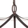 LOG BARN Farmhouse Chandelier Light Fixture Dining Room, 4-Light Wood Lantern Pendant Lighting for Kitchen Island, 16” Dia (Distressed White)