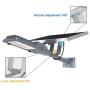 Gebosun LED 60W Solar Flood Outdoor Street Lights,IP65 Waterproof Dusk to Dawn Security Area Light 6000 Lumen 6000K for Yard, Garden, Warehouse, Swimming Pool, Pathway, Basketball Court.
