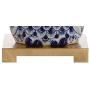 JONATHAN Y JYL3014A Justina 16'' Ceramic Mini LED Lamp Cottage,Transitional for Bedroom, Living Room, Office, College Dorm, Coffee Table, Bookcase, Blue/White