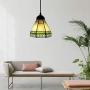 LITFAD LED Pendant Lighting 6 Inch Width Shade Tiffany Designed Art Glass Style Mini Pendant Light Art Decoration Ceiling Hanging Light for Dining Room Restaurant Coffee Shop Bar