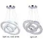 Winretro Modern DIY Crystal LED Chandelier Light Fixture 3 Rings Round Pendant Lighting Adjustable Stainless Steel Ceiling Lamp for Living Room Dining Room Bedroom(Cold White) Winretro Modern DIY Crystal LED Chandelier Light Fixture 3 Rings Round Pendant Lighting Adjustable Stainless Steel Ceiling Lamp for Living Room Dining Room Bedroom(Cold White)