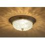 SEELIGHT Lighting, 3-Light Chrome Finish Crystal LED Flush Mount Light Fixture, Ceiling Light for Bedroom, Dining Room, Hallway Etc. LED Bulbs Included