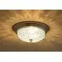 SEELIGHT Lighting, 3-Light Chrome Finish Crystal LED Flush Mount Light Fixture, Ceiling Light for Bedroom, Dining Room, Hallway Etc. LED Bulbs Included