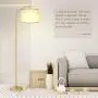 Rottogoon Floor Lamp for Living Room, LED Standing Lamp with 2 Lamp Shades Tall Industrial Floor Lamp Reading for Bedroom, Office, Study Room (9W LED Bulb, Beige & White Shades Included) -Gold Rottogoon Floor Lamp for Living Room, LED Standing Lamp with 2 Lamp Shades Tall Industrial Floor Lamp Reading for Bedroom, Office, Study Room (9W LED Bulb, Beige & White Shades Included) -Gold